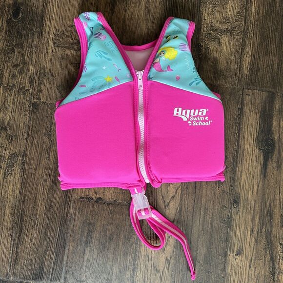 Aqua Leisure Kids Safety Water Vest Max 33 lbs Pink 2-4 years Swim School - Picture 1 of 4